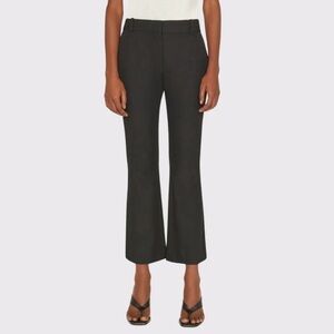 Frame Le Crop Mini Boot Trouser in Noir Size 6